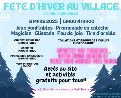 Fête d'hiver au village de Val-Senneville